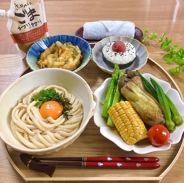 練りごま釜玉うどん ごまねりねりレシピコンテスト ごまレシピ